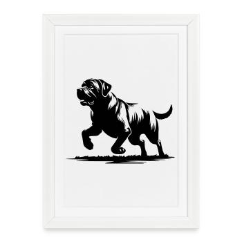 English Mastiff - Framed poster (27 × 37 cm) - white - Front