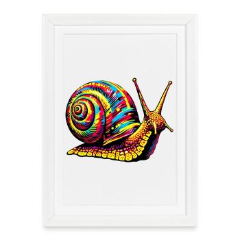 Escargot - Affiche encadrée (27 × 37 cm) - blanc - Devant