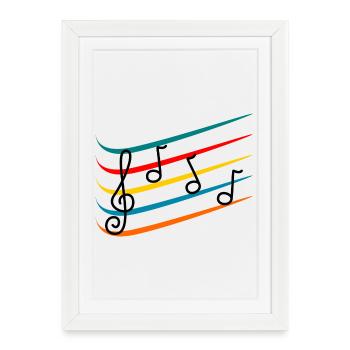 1. 1 AN. 1er ANNIVERSAIRE. ANNIVERSAIRE 1 AN - Affiche encadrée (27 × 37 cm) - blanc - Devant