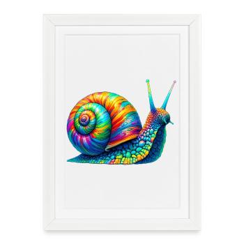 Snail - Framed poster (27 × 37 cm) - white - Front