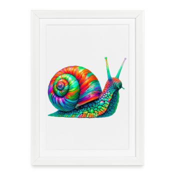 Snail - Framed poster (27 × 37 cm) - white - Front