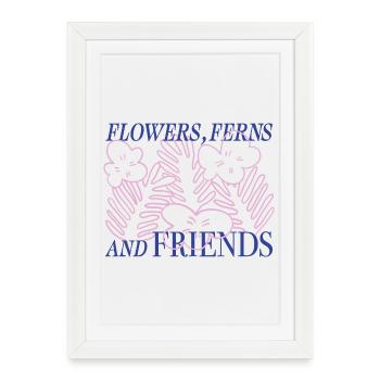 Flowers & Ferns Vibes - Framed poster (27 × 37 cm) - white - Front