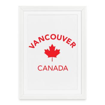 VANCOUVER, CANADA - Affiche encadrée (27 × 37 cm) - blanc - Devant