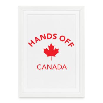 NE TOUCHEZ PAS AU CANADA - Affiche encadrée (27 × 37 cm) - blanc - Devant