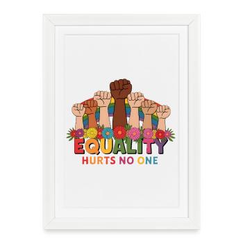 LGBTQ Pride Month - Equality Hurts No One - Framed poster (27 × 37 cm) - white - Front
