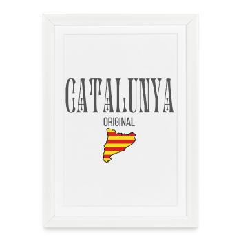 Originaire de Catalogne, né en Catalogne - Affiche encadrée (27 × 37 cm) - blanc - Devant