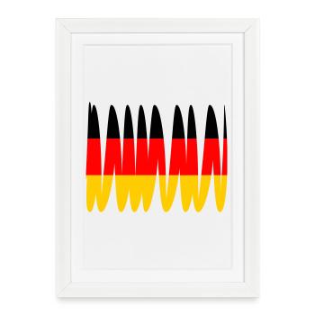 Drapeau de l’Allemagne - Affiche encadrée (27 × 37 cm) - blanc - Devant