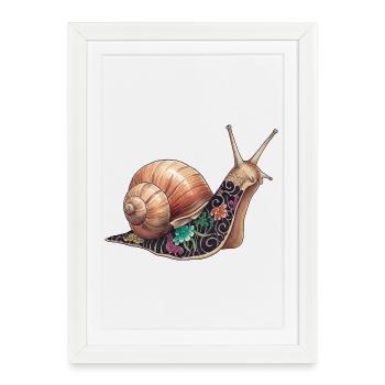 Yakuza Snail – L’encre lente - Affiche encadrée (27 × 37 cm) - blanc - Devant