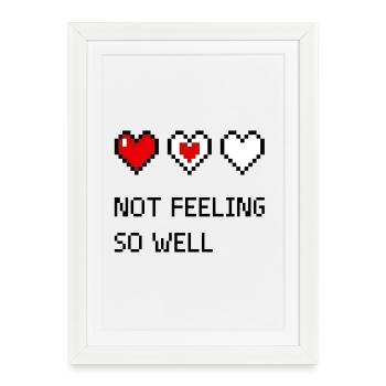 Core Pixel Trio - Framed poster (27 × 37 cm) - white - Front