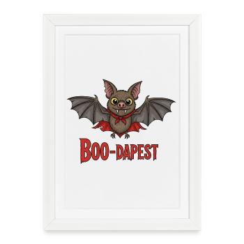 Boo-dapest Fun Trip - Framed poster (27 × 37 cm) - white - Front