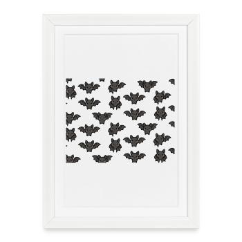Bats - Framed poster (27 × 37 cm) - white - Front