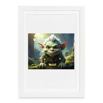 Gobelin de la forêt verte à l’aventure - Affiche encadrée (27 × 37 cm) - blanc - Devant