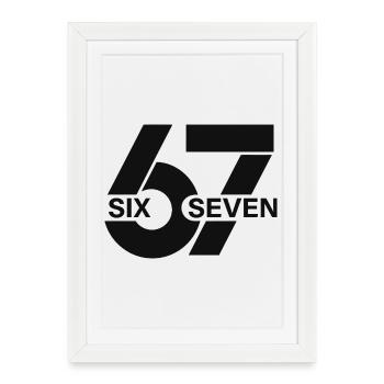 Six Seven Memes - Framed poster (27 × 37 cm) - white - Front