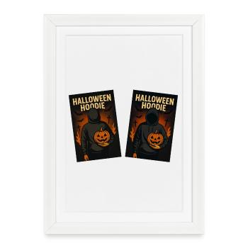Halloween Hoodie Pumpkin Glow - Framed poster (27 × 37 cm) - white - Front