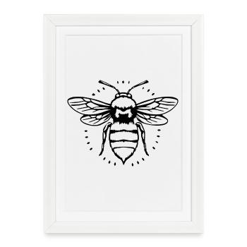 Bee Bee Beekeeper Gift - Framed poster (27 × 37 cm) - white - Front