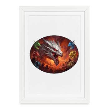 WING OF FIRES LEGENDS FATHOM DARKSTALKER - Affiche encadrée (27 × 37 cm) - blanc - Devant