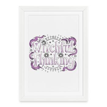 Sorcellerie : Pensée sorcière, adore la lecture du tarot - Affiche encadrée (27 × 37 cm) - blanc - Devant