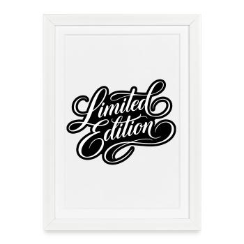 Limited Edition Lettering - Framed poster (27 × 37 cm) - white - Front