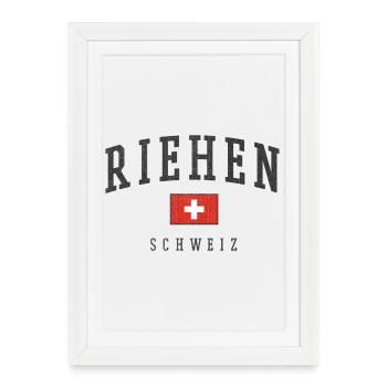 Riehen Suisse Design Vintage - Affiche encadrée (27 × 37 cm) - blanc - Devant