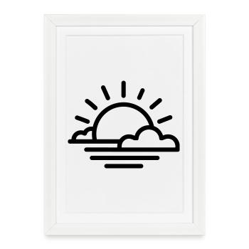 sunset - Framed poster (27 × 37 cm) - white - Front