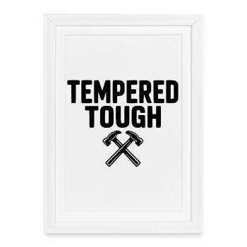 Dur Tempéré - Affiche encadrée (27 × 37 cm) - blanc - Devant