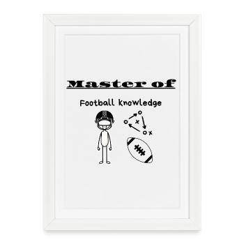 Master of Football knowledge - Framed poster (27 × 37 cm) - white - Front