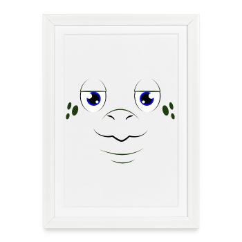 Cute Turtle Face Animal Costume Sea Turtle - Framed poster (27 × 37 cm) - white - Front