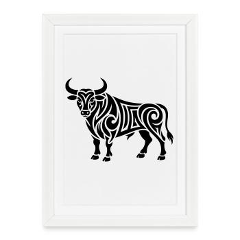 Just a Black Bull #3 | N-imal_Wears - Framed poster (27 × 37 cm) - white - Front