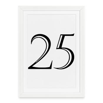 25. 25 YEARS. 25th ANNIVERSARY. 25 YEARS ANNIVERSARY. - Framed poster (27 × 37 cm) - white - Front