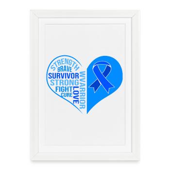 Maladie nerveuse SLA - Affiche encadrée (27 × 37 cm) - blanc - Devant
