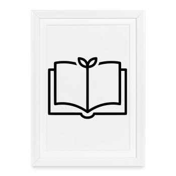 Plan de la feuille nature du livre - Affiche encadrée (27 × 37 cm) - blanc - Devant