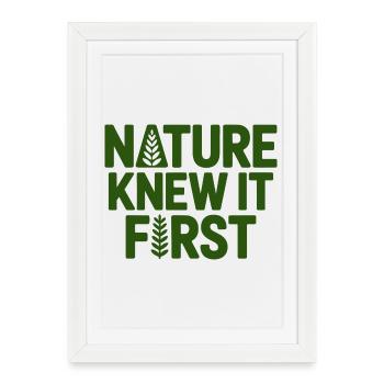 Naturopath Nature Knew It First Professional  - Framed poster (27 × 37 cm) - white - Front