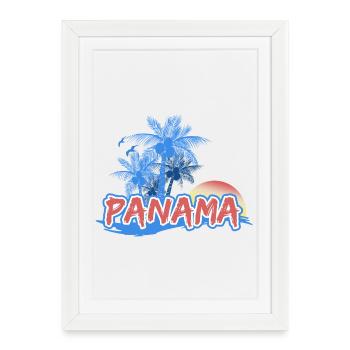Cadeau pour Panama - Affiche encadrée (27 × 37 cm) - blanc - Devant