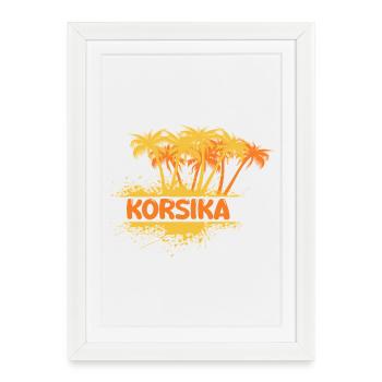 Corsica as a sun - Framed poster (27 × 37 cm) - white - Front