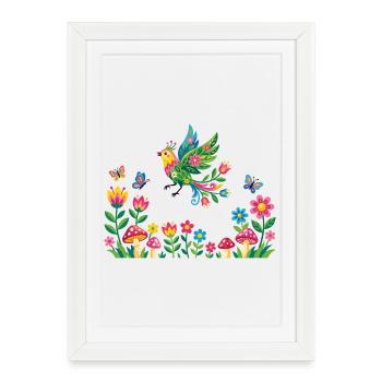 Printemps, la nature s’éveille à une nouvelle vie - Affiche encadrée (27 × 37 cm) - blanc - Devant