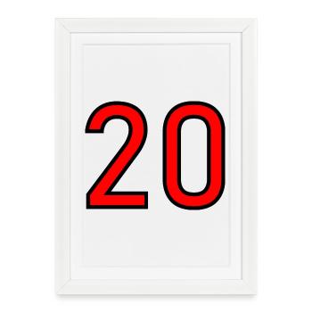 20. 20th ANNIVERSARY. 20 YEARS ANNIVERSARY. 20 YEARS. - Framed poster (27 × 37 cm) - white - Front