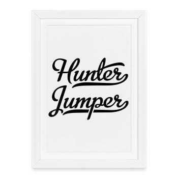 Hunter Jumper - Affiche encadrée (27 × 37 cm) - blanc - Devant
