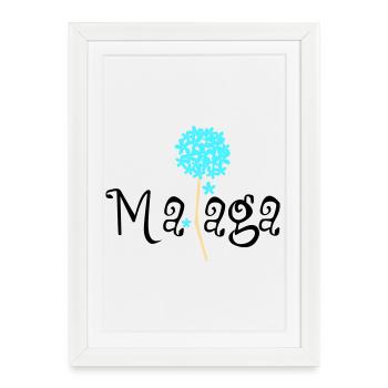 Malaga Biznaga - Affiche encadrée (27 × 37 cm) - blanc - Devant