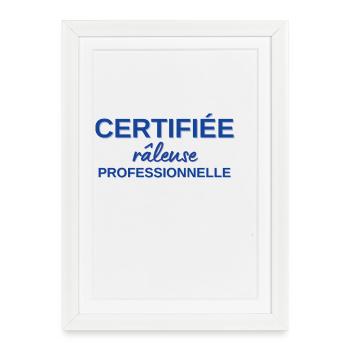 humour râleuse - certifiée râleuse professionnelle - Affiche encadrée (27 × 37 cm) - blanc - Devant