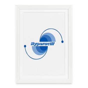 Hyperactive - Framed poster (27 × 37 cm) - white - Front