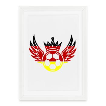 Football Germany Krone - Framed poster (27 × 37 cm) - white - Front