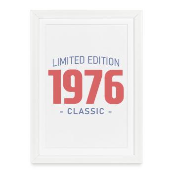 T-Shirt 50 Ans 1976 Humour Drôle - Affiche encadrée (27 × 37 cm) - blanc - Devant