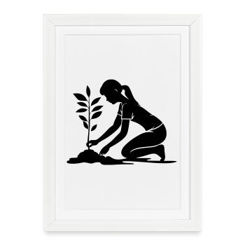 Environnement de plantation - Affiche encadrée (27 × 37 cm) - blanc - Devant