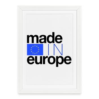 Fabriqué en Europe - Affiche encadrée (27 × 37 cm) - blanc - Devant