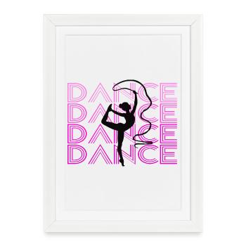 Danser - Affiche encadrée (27 × 37 cm) - blanc - Devant