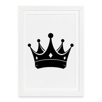 Couronne du Roi - Affiche encadrée (27 × 37 cm) - blanc - Devant