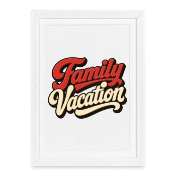 family vacation - Framed poster (27 × 37 cm) - white - Front