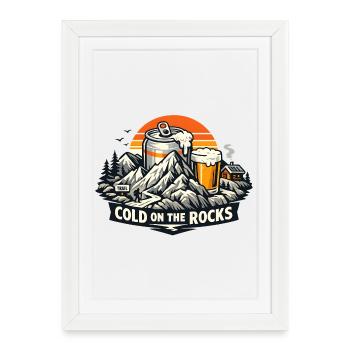 Scène du sentier CaldaroFelsen - Affiche encadrée (27 × 37 cm) - blanc - Devant