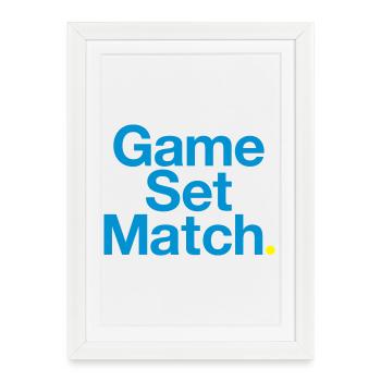 TENNIS Jeu de tennis - Affiche encadrée (27 × 37 cm) - blanc - Devant