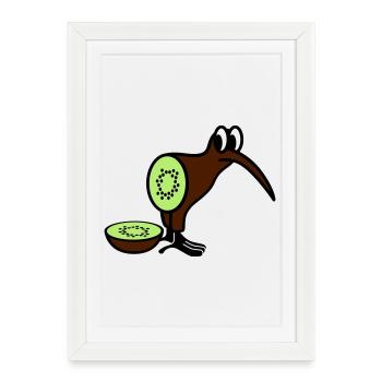 Kiwi - Framed poster (27 × 37 cm) - white - Front